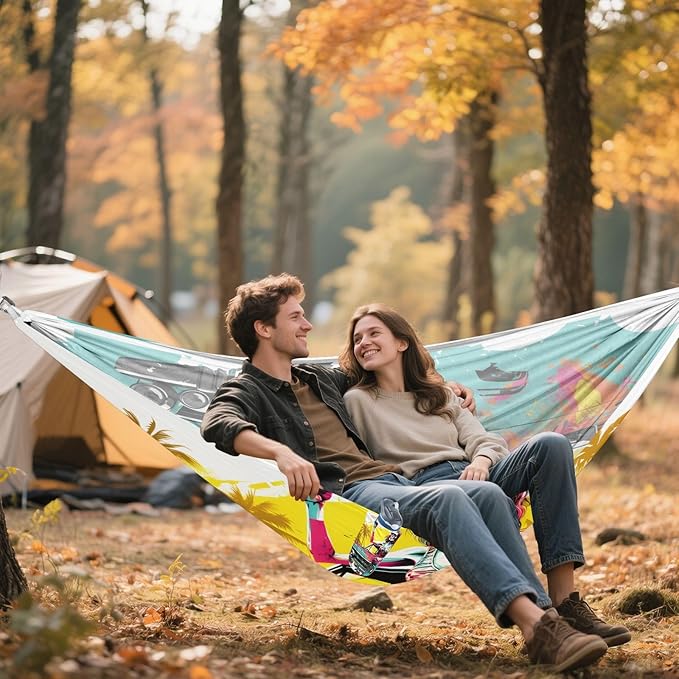 Hammocks for Outside Skeleton with Offroad Truck Camping Hammock Portable Hammocks with Tree Straps and Carry Bag Camping Accessories for Hiking Beach Outdoor