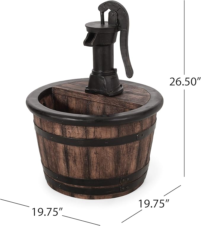 Christopher Knight Home Beaver Outdoor Fountain, Brown