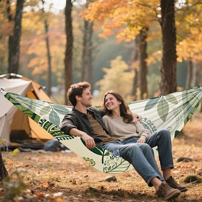 Leaf and Paisley Hammocks for Camping with Portabl Carry Bag Portable Hammock Indoor Outdoor Patio