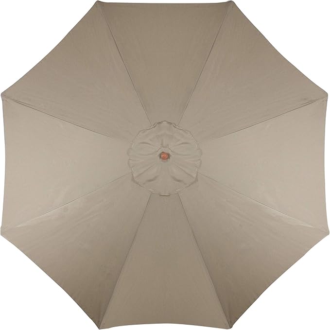 Northlight 9ft Outdoor Patio Market Umbrella with Wooden Pole, Tan
