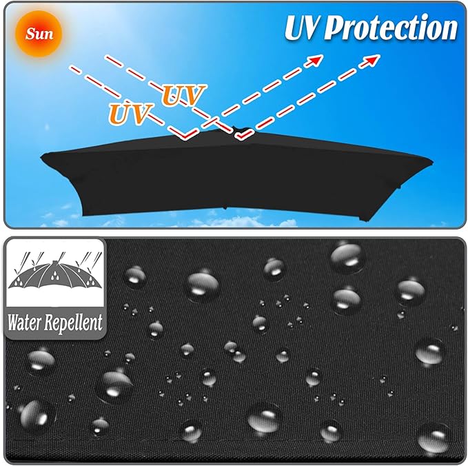 Replacement Umbrella Canopy for 8.2ft x 8.2ft 8 ribs in (Canopy Only)