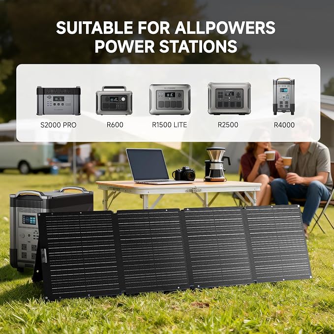 ALLPOWERS S2000 Pro Solar Generator with SE200 200W Foldable Solar Panel Included, 2400W Portable Power Station, MPPT 1451Wh Power Generator, UPS Function, Solar Backup Power for Home Outdoor Camping