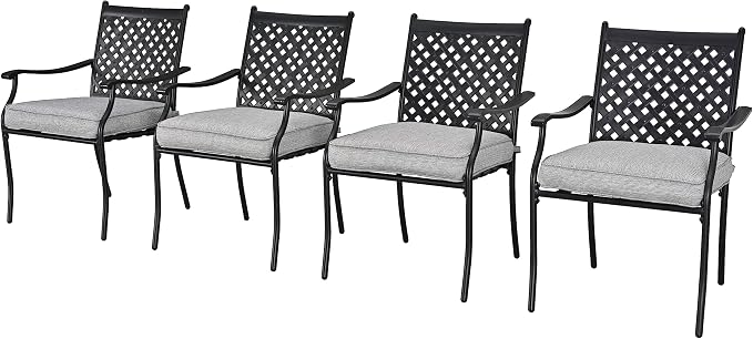 LOKATSE HOME 5-Piece Outdoor Patio Metal Dining Set