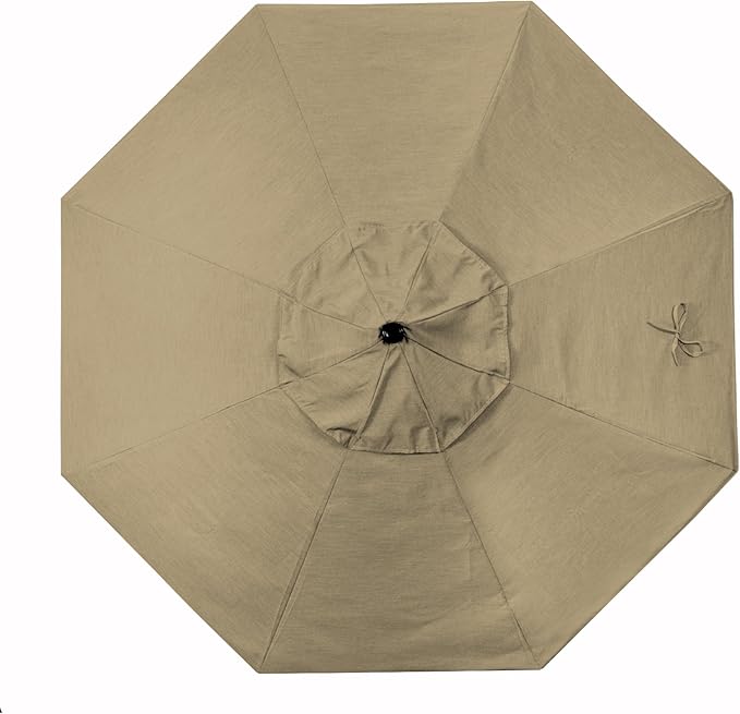 California Umbrella Replacement Canopy Cover in Sunbrella Heather Beige Umbrella, 7.5' Round