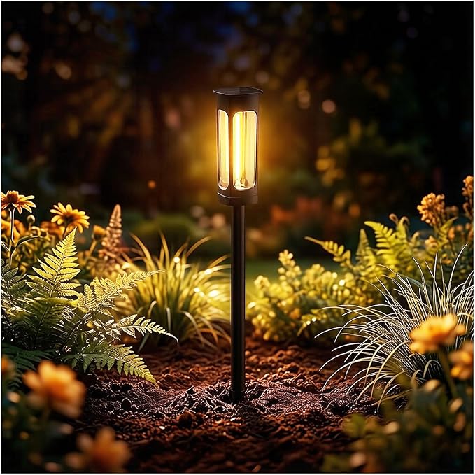 LIANGLOME Solar Pathway Lights Outdoor, Bright Solar Lights Outdoor, Auto On/Off, IP65 Waterproof Solar Garden Lights Solar Powered Landscape Lighting for Yard Patio Walkway Driveway Pathway