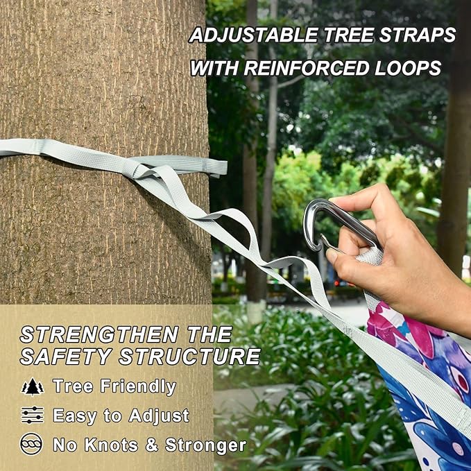 Hammocks for Outside Boho Designs Camping Hammock Portable Hammocks with Tree Straps and Carry Bag Camping Accessories for Hiking Beach Outdoor