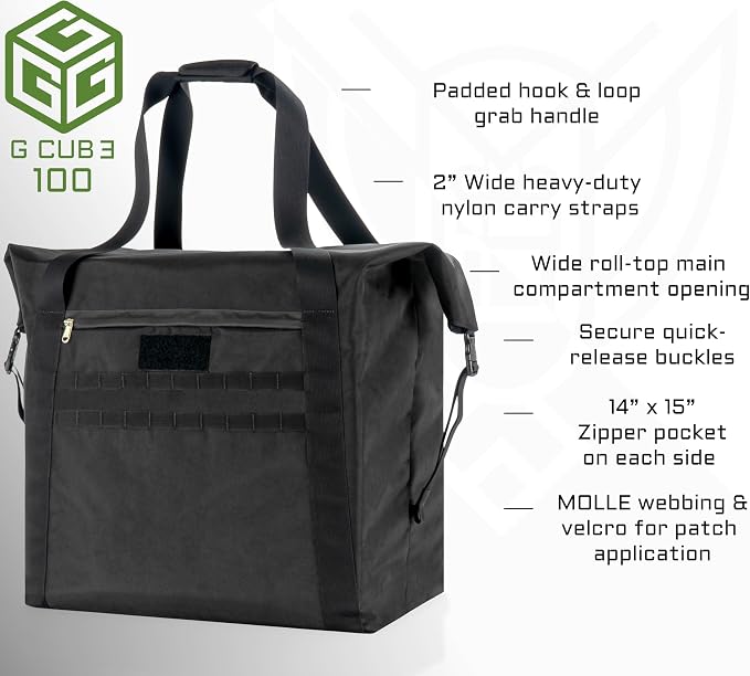 Xtreme Sight Line ~ AQUA G CUBƎ 100 Waterproof Faraday Bag + XTECH Faraday Bag for Medium to Large Generators and Electronics ~ Protects Against EMP/CME/EMF/RF ~ Silver Combo