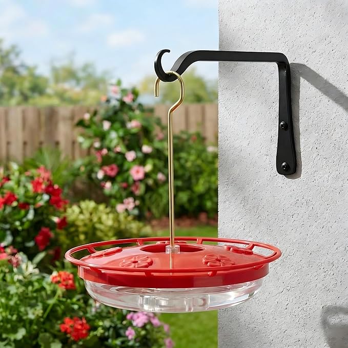 FEED GARDEN Hummingbird Feeders for Outdoors, 2 Pack 16oz Leak-Proof Dish-Style Nectar Feeder Built-in Ant Moat, 5 Feeding Ports, Wide Mouth Easy Clean, BPA-Free Plastic Gifts for Women Mom