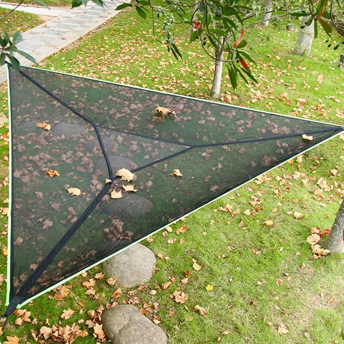 Triangle Hammock 13ft Net Camping Hammock Portable Backyard Hammock for Multi-Person Use, Ideal for Outdoor Backyard Garden