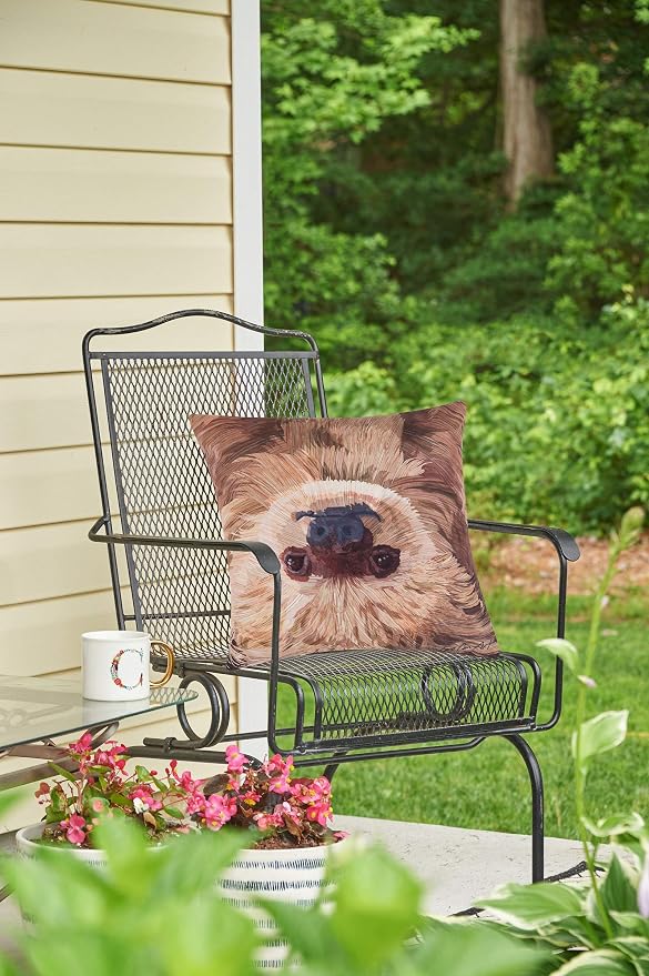 C&F Home Sloth to Do Premium Indoor/Outdoor Pillow Patio Decor Decoration Accent Throw Pillow 18" x 18" 18" x 18" Tan