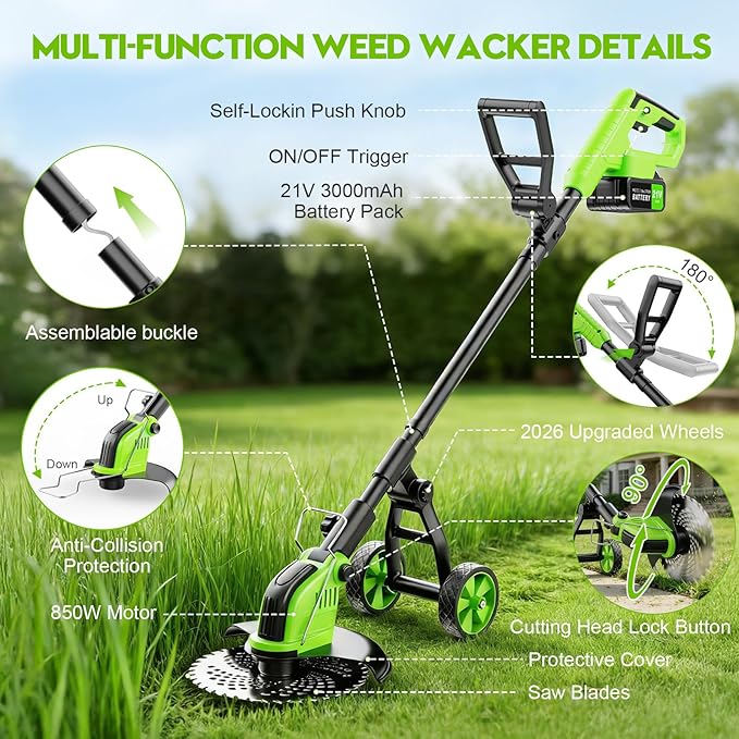 Weed Wacker with Wheels