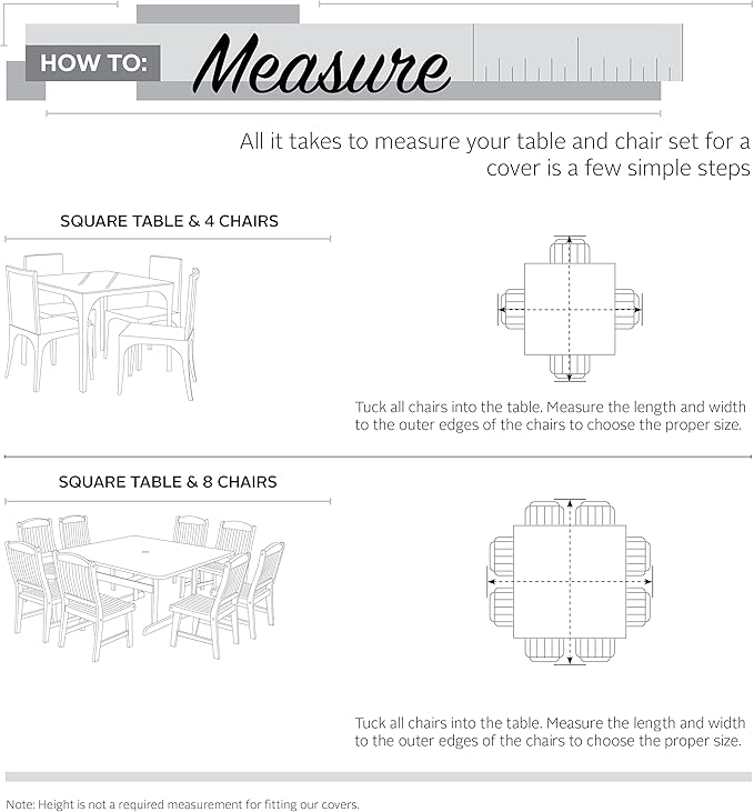 Classic Accessories Veranda Water-Resistant 40 Inch Square Patio Table Cover, Outdoor Table Cover