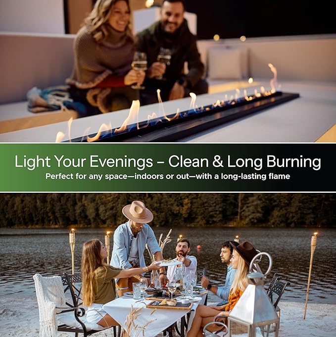 Firefly Fuel Tiki Torch Fuel – Clean-Burning Outdoor Lamp Oil for Tiki Torches and Lanterns. Low Smoke, Eucalyptus Formula, Long-Lasting – Outdoor Patio & Garden Use - 5 Gallons