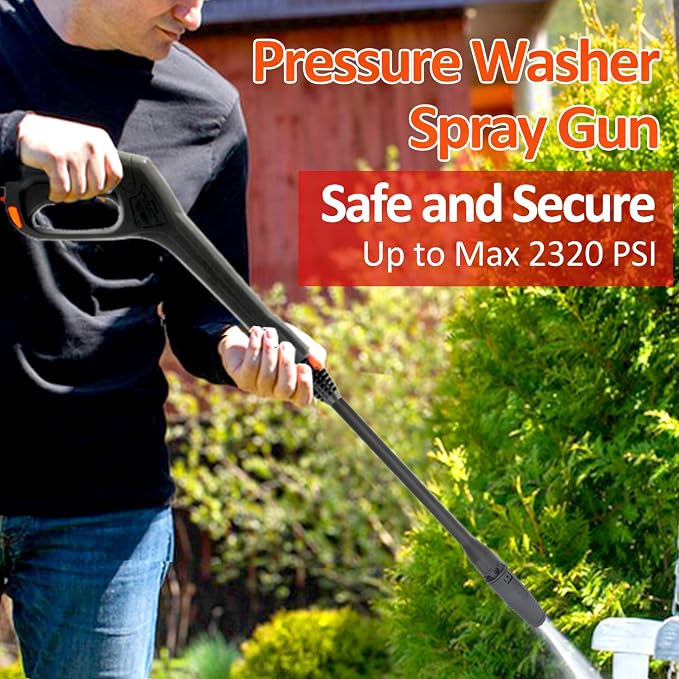 Bear Force High Pressure Power Washer Water Spray Gun, Replacement Pressure Washer Gun, Compatible with Portland Pulsar Taskforce Powerwasher Taskmaster Electric Pressure Washers