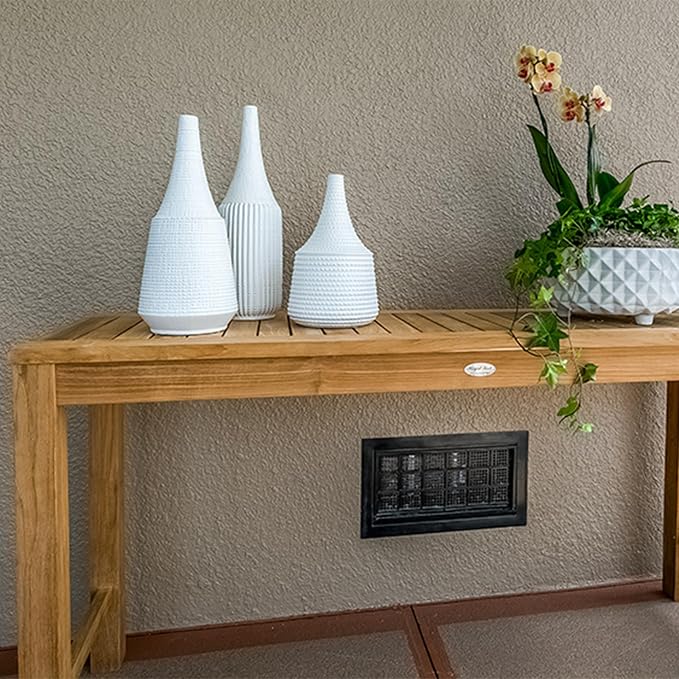 Royal Teak Collection Console Table, 18x60-Inch Rectangular Wooden Outdoor Teak Table, Contemporary Outdoor Furniture for Deck, Garden, Poolside or Buffet Style Serving (CTB)