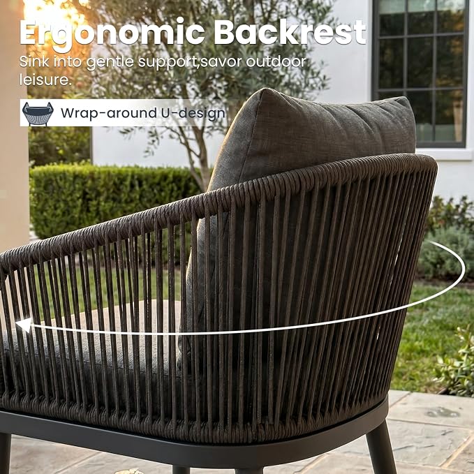 11-Piece Patio Dining Table Sets, Woven Wicker Dining Set with Rectangular Aluminum Table and Dining Chairs Modern Outdoor Dining Furniture Set for Outdoors and Indoors