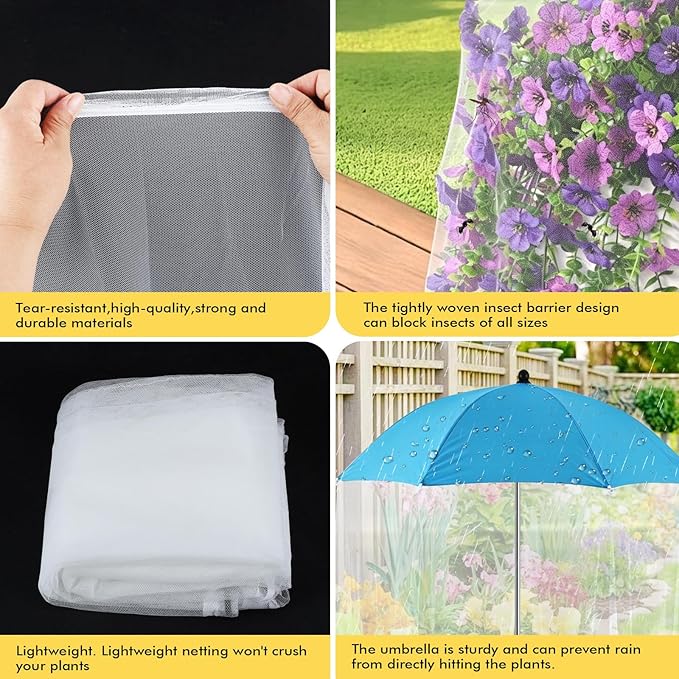 Plant Umbrellas for Outdoor Plants, Adjustable Plant Umbrellas for Potted Plants and Garden Beds, Provide Shade to ‌Defend Plants From Blazing Sun and Rain, Courtyard Balcony Plants Shade