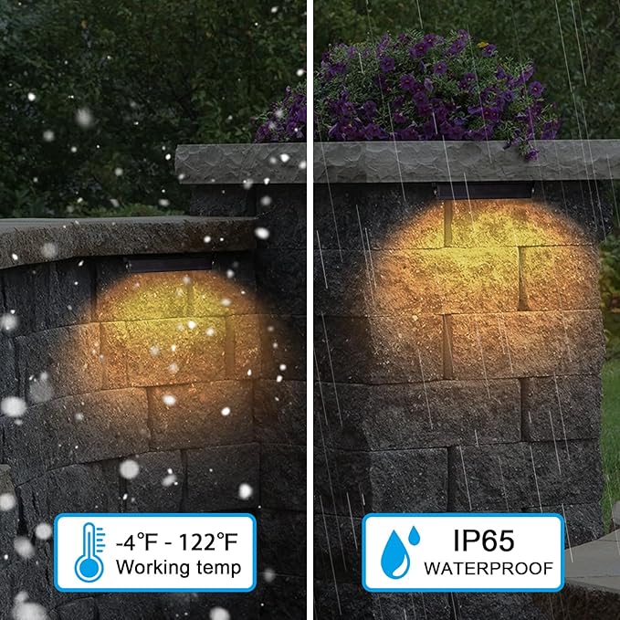 7inch Retaining Wall Lights 3W LED Hardscape Paver Lighting,2700K Soft White Waterproof Outdoor Step Lights,12V AC/DC Low Voltage Landscape Lighting-8Packs