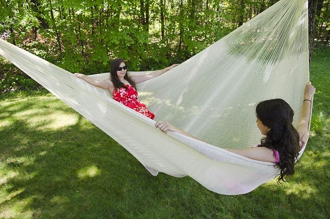 Breezy Point Mayan Mexican Jumbo Hammock (Off-White)