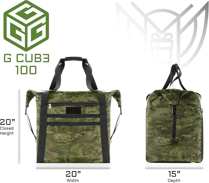 Xtreme Sight Line ~ AQUA G CUBƎ 100 Waterproof Faraday Bag + XTECH Faraday Bag for Medium to Large Generators and Electronics ~ Protects Against EMP/CME/EMF/RF ~ Multicam Camo Combo