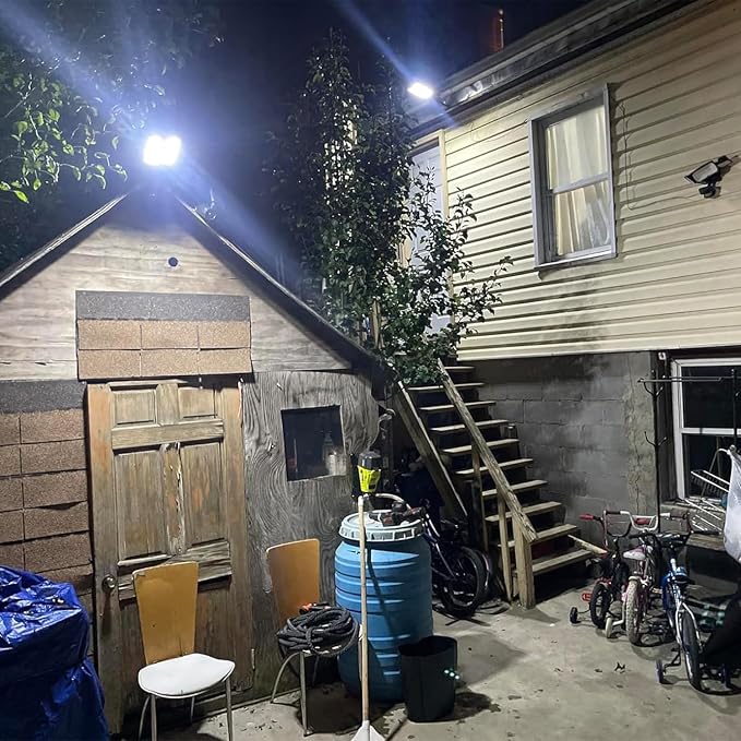 Solar Street Lights Outdoor, IP67 Waterproof, with Motion Sensor, Remote, and Auto Dusk to Dawn | Bright 6500K LED Solar Powered for Patio, Garden, Garage, Courtyard & Parking Lot