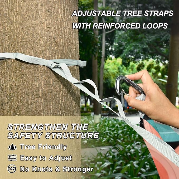 Geometric Paisley Outdoor Hammocks with Tree Straps Fabric Hammock for Camping & Hiking Essential