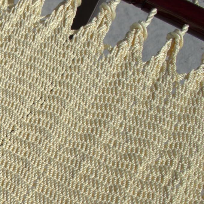 Double Caribbean Hammock - Soft-Spun Polyester - 48 inch (Cream)