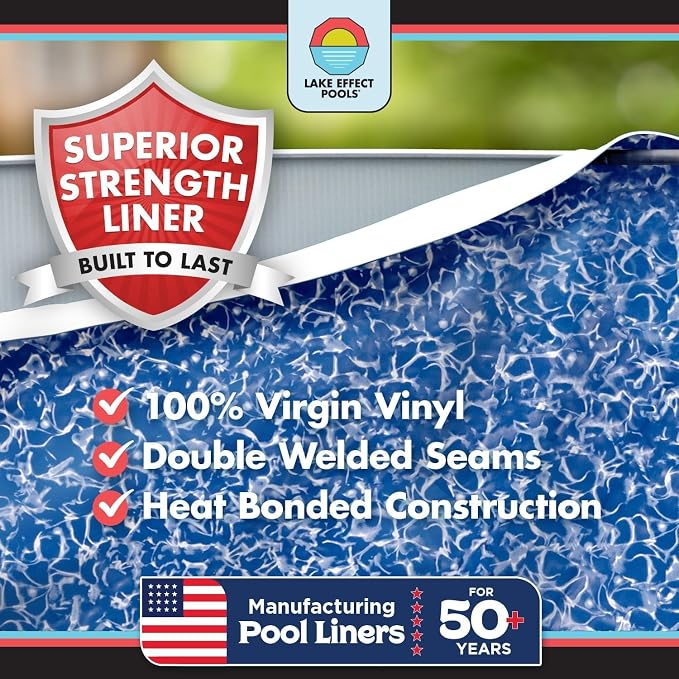 Meadows 15 ft x 30 ft Oval Above Ground Swimming Pool Kit | 52 Inch Steel Walls | Bundle Includes: 25 Gauge Liner, A-Frame Ladder, Sand Filter System with Pump & Skimmer