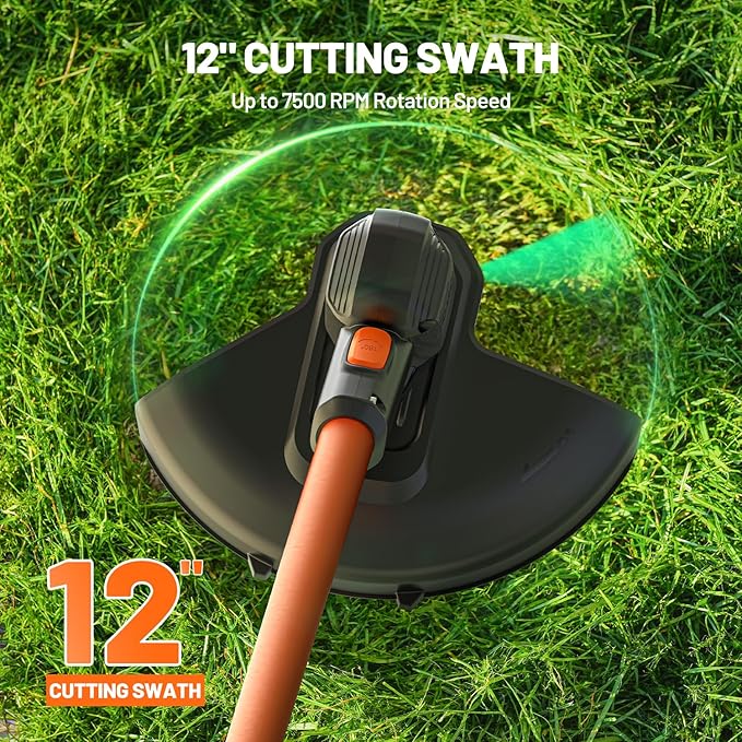Litheli 20V Cordless String Trimmer & Edger + Leaf Blower Bundle with 2x2.0Ah Batteries & Charger, Lightweight Lawn Tools for Garden and Yard Cleaning