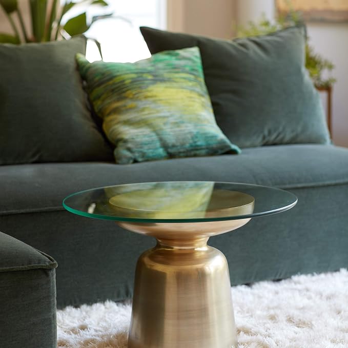 The Better Bevel 28 inch Round Glass Table Top - Clear Tempered Glass Surface Protector - Safe Pencil Polished Edge - Coffee, Dining and End Table