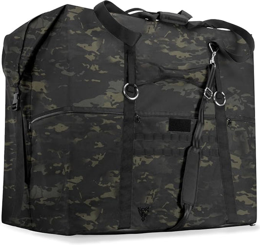 Xtreme Sight Line ~ AQUA G CUBƎ 450 Waterproof Faraday Bag for Large Generators and Electronics ~ Protects Against EMP/CME/EMF/RF ~ Diamond Form Farday Lined Interior ~ Midnight Multicam