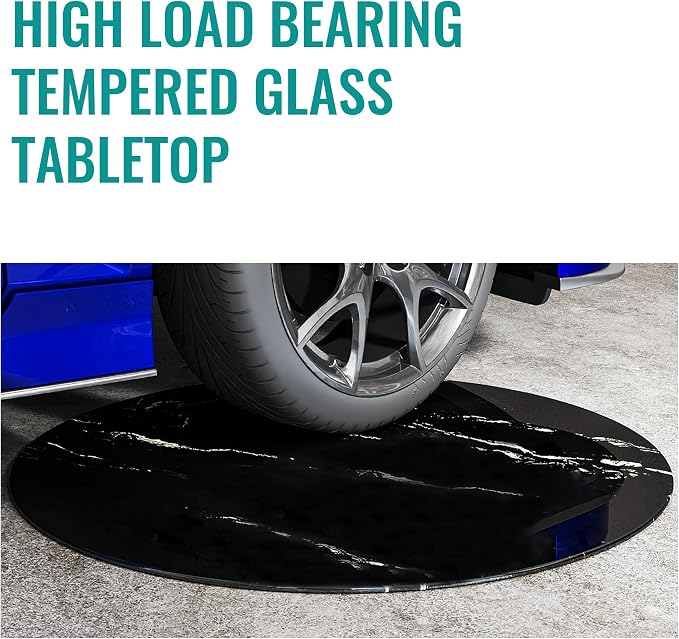 30" Round Tempered Glass Table Top, Marble Glass Surface Protector Heat & Scratch Resistant Multipurpose for Dining, Coffee, Restaurant, Office and End Table (Black Marble Pattern, 30 Inch)
