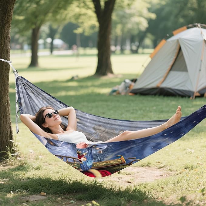 FRMG Christmas Santa Claus Hammock 500 lbs Capacity Portable Hammocks with Tree Straps & Attached Carry Bag, Camping Essentials Gear 2011941a