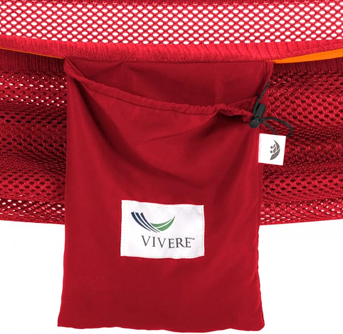 Vivere C9MESH-46 Hammock with Stand, Peach and Punch