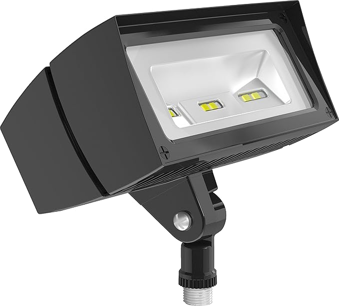 RAB Lighting FFLED18 2 Pack LED Floodlight for Landscapes/Façades/Security Lighting, 18W, 2400LM, Swivel Arm, 5000K Color Temp, Ultra-Efficient, 7H x 6V Beam Spread, Residential or Commercial Use
