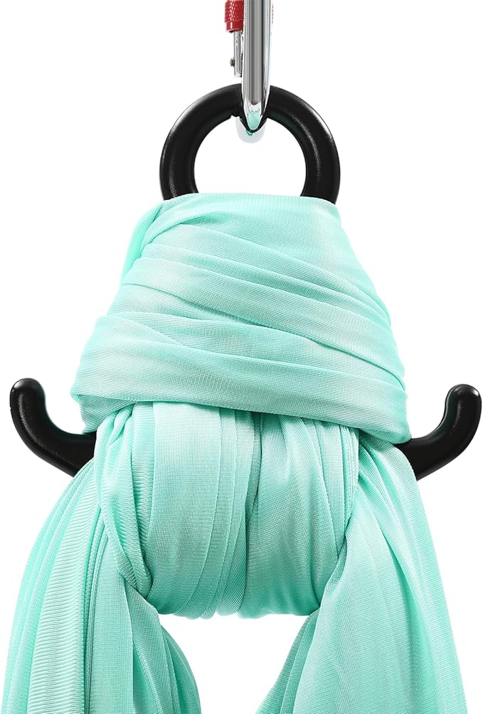 Aerial Yoga Hammock, 440 lbs Capacity Ceiling Mounted Aerial Silks Kit with 360° Swivel, Polyester Fabric for Home Gym Studio, 16.4ft