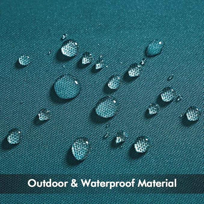 MIULEE Pack of 2 Decorative Outdoor Waterproof Pillow Covers Square Garden Cushion Sham Throw Pillowcase Shell for Spring Patio Tent Couch 18x18 Inch Teal Blue