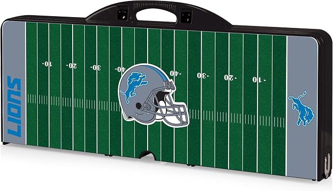 PICNIC TIME NFL Picnic Table Portable Folding Table with Seats and Umbrella