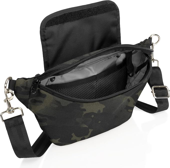 Xtreme Sight Line ~ AQUA G CUBƎ 25 Waterproof + SLING Cross-Body Faraday Bag ~ Protects Against EMP/CME/EMF/RF ~ Diamond Form Faraday Lined Interior ~ Black Combo