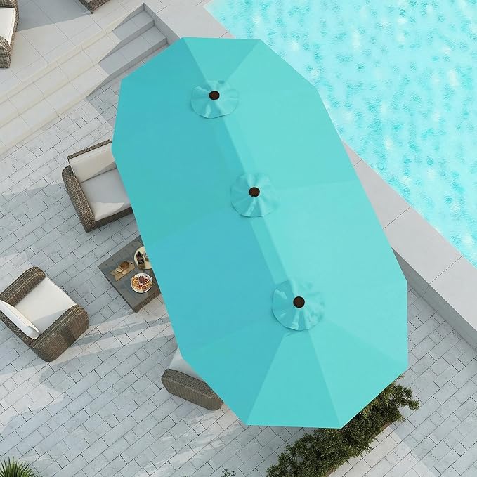 15FT Large Patio Umbrella with Base Included