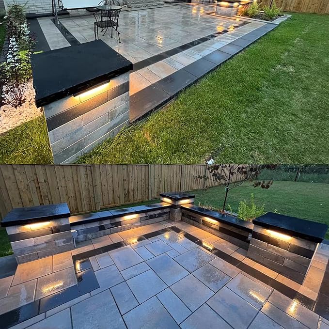 UL Listed LED Hardscape Lighting, 12 Inch Retaining Wall Lights, 9W 3000K Landscape Lighting, Die-cast Aluminum Housing Paver Wall Lights, Low Voltage 12V AC/DC, 1 Pack