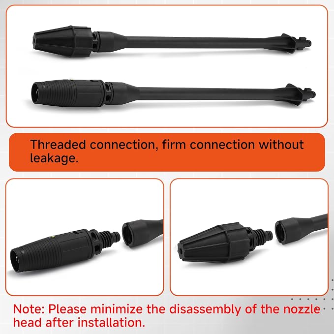 FIXFANS Pressure Washer Gun, Replacement Pressure Washer Wand with Jet and Turbo Nozzle – Compatible with Some of Portland Husky Black Decker Ford Pulsar ShopForce Taskforce Powerwasher Taskmaster