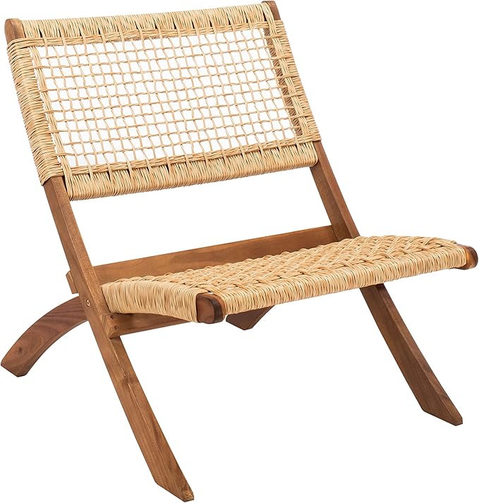 SAFAVIEH Outdoor Collection Blaze Coastal Natural Acacia Wood/Light Brown 5-Piece Coffee Set
