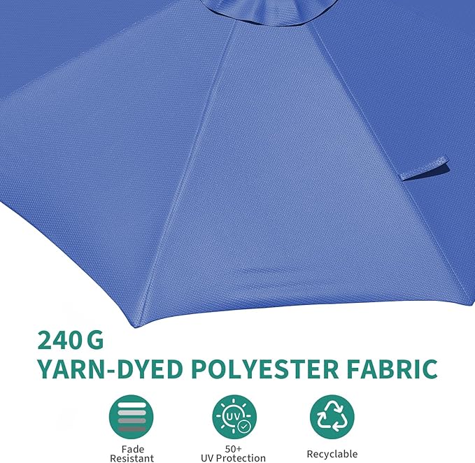 10 Ft Offset Patio Umbrella with Base Included, Round Cantilever Umbrella with UV Protective And Water Resistant Canopy, 360° Rotation, Integrated Tilting System, Beige