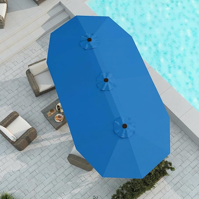 15FT Large Patio Umbrella with Base Included