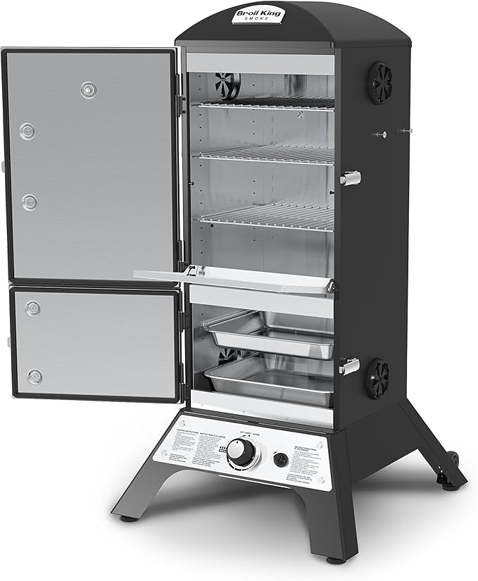 Broil King 923617 Vertical Natural Gas Cabinet Smoker, Black