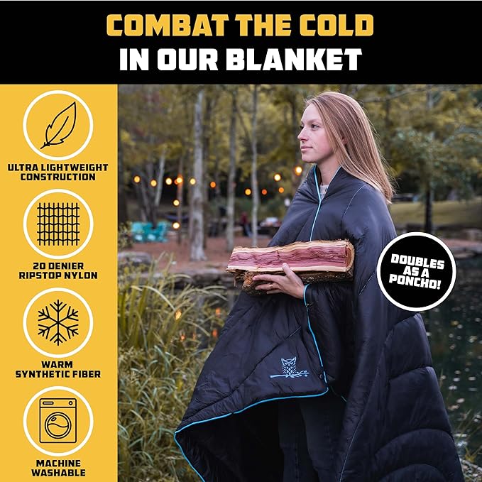 Wise Owl Outfitters Black Hammock with Pillow & Blanket - 400 lbs Capacity, 16 oz Weight, Waterproof Camping Accessories