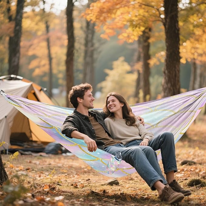Hammocks for Outside Colored Scale Camping Hammock Portable Hammocks with Tree Straps and Carry Bag Camping Accessories for Hiking Beach Outdoor