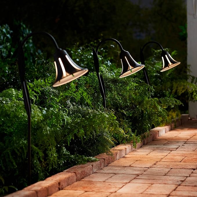 John Timberland Tulip 27" High Country Traditional Outdoor Landscape Path Lights Porch House Exterior Outside Set of 2 LED Bulb Weatherproof Black Dark Rust Finish Metal Front Door Patio Garage