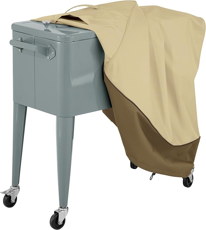 Classic Accessories Veranda Water-Resistant 80 Quart Patio Rolling Deck Cooler Cover, Patio Furniture Covers